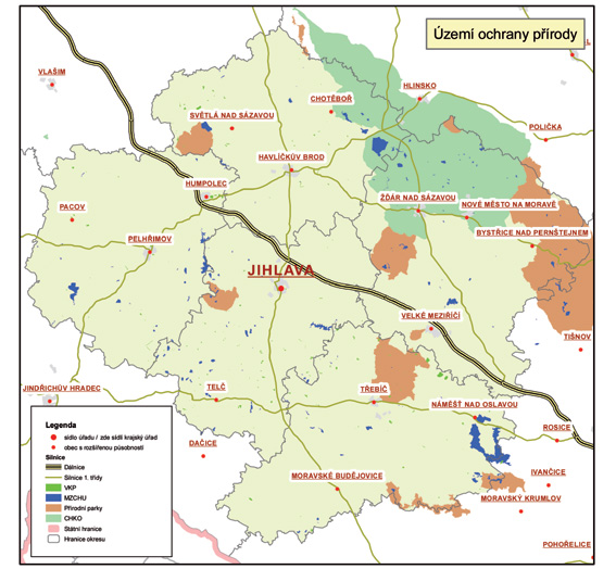 Mapa - Územní ochrana přírody